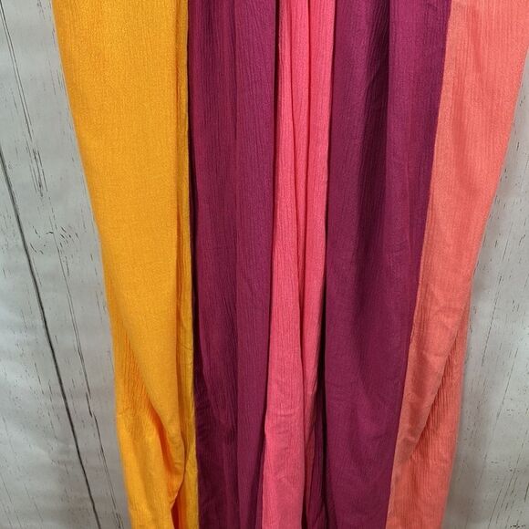 Lane Bryant Colorblock Maxi Dress 18/20 Plus Size Halter Crisscross Back Resort - Picture 6 of 13